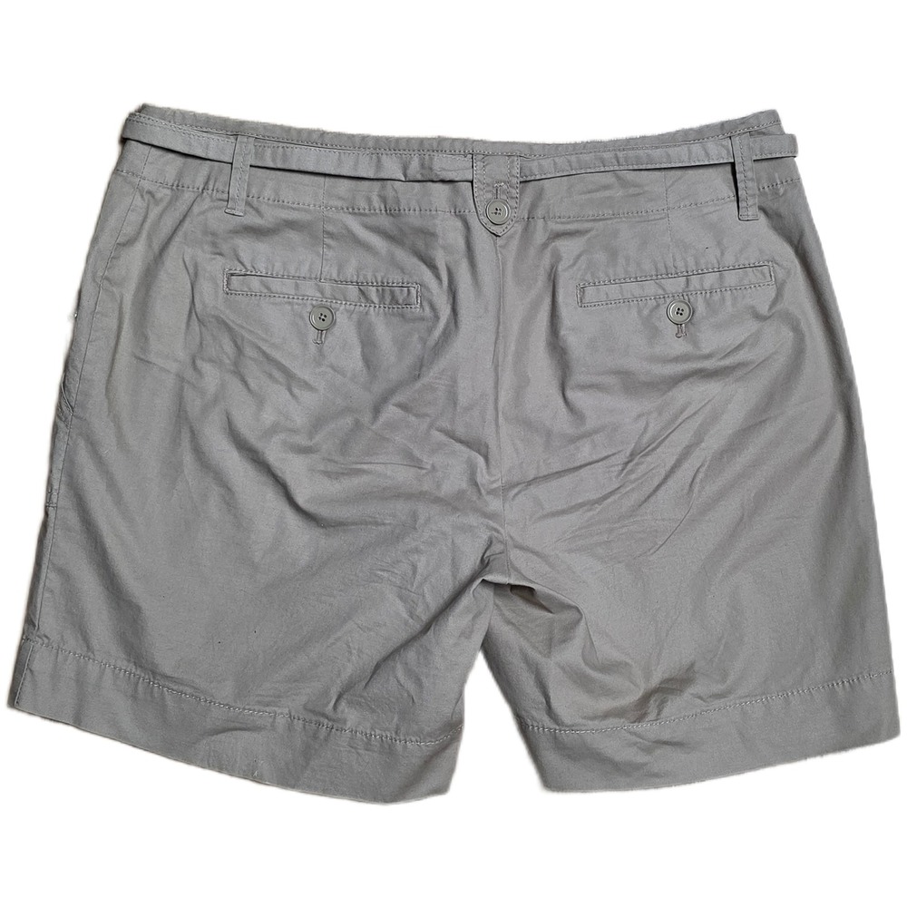 Talbots Petites Belted Shorts Women's‎ Size 6P Khaki Cotton Casual - Picture 2 of 8